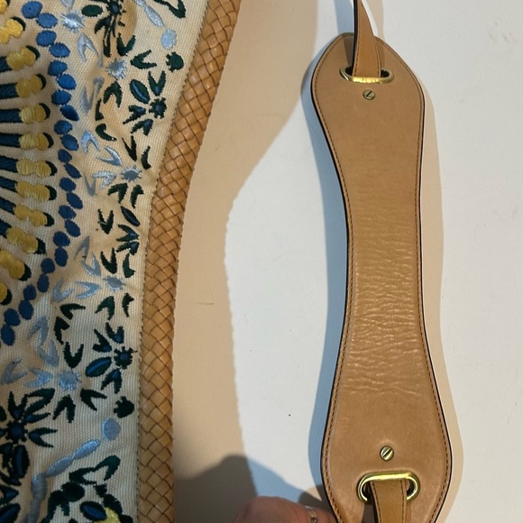 Cole Hann Embroidered Leather Tote Bag with Floral Design - Picture 4 of 9